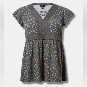 TORRID Babydoll V-Neck Top